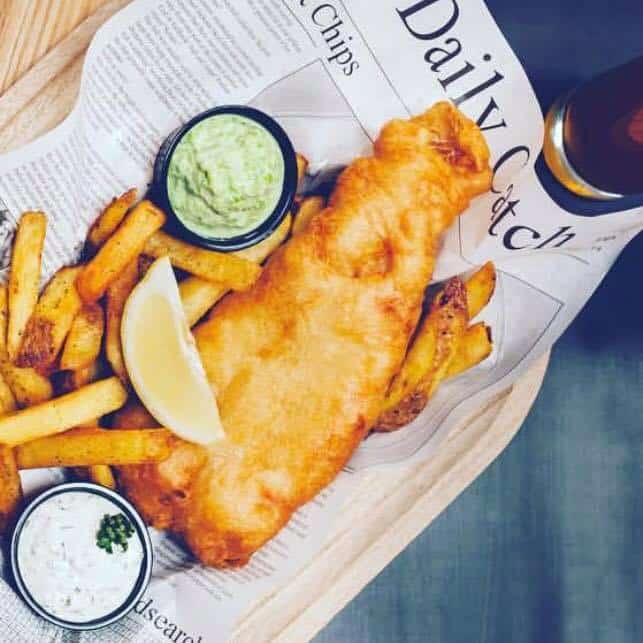 Fish and Chips fra The Fish Project  i Boltens Food Court